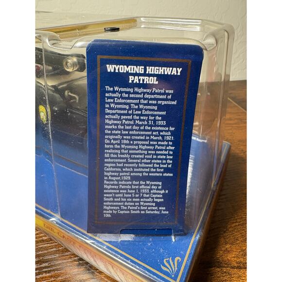 Code 3 Wyoming State Model Police Car Die Cast Model 1:24- Patch- New in Box - Picture 4 of 6
